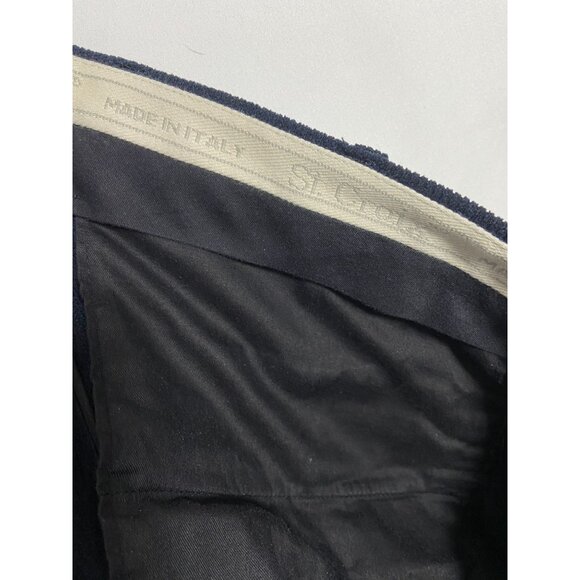 Men's St. Croix Pants Blue 34" Waist Made In Italy, Wool Blend - Picture 6 of 13